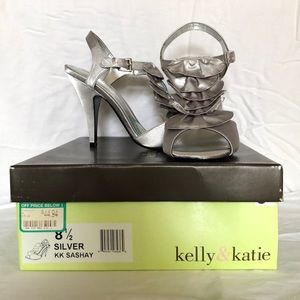 Kelly & Katie Sashay silver dress heels